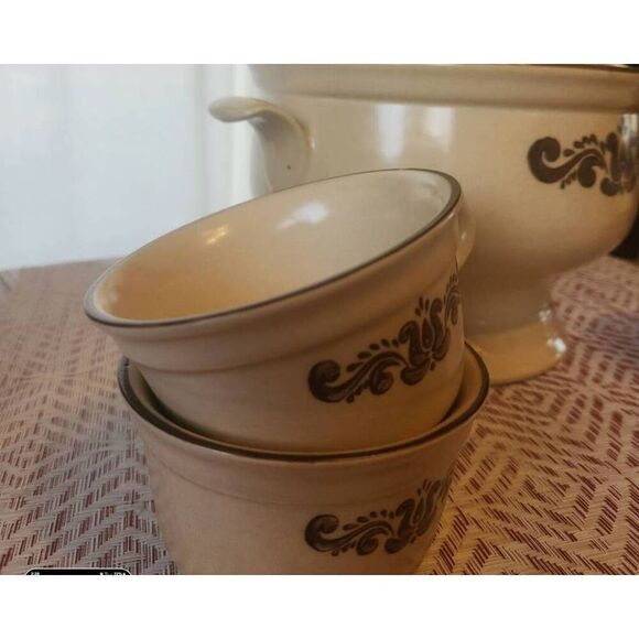 Four Pfaltzgraff villiage stoneware cups, soup pot in another listing - Picture 3 of 6